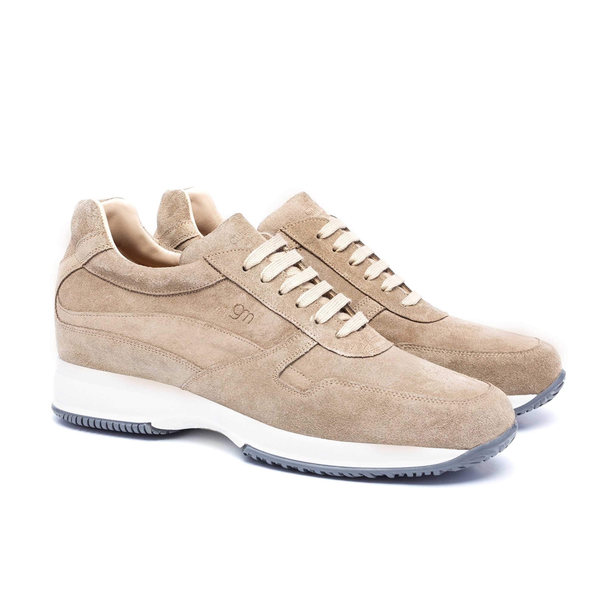 Rimini - Elevator Sneakers in Suede Leather from 2.4 to 4 inches