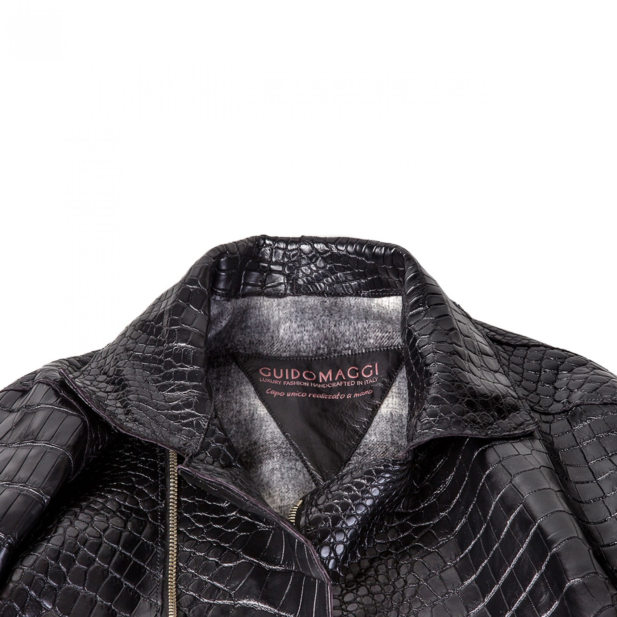 Crocodile jacket Gucci Black size 50 IT in Crocodile - 30512896