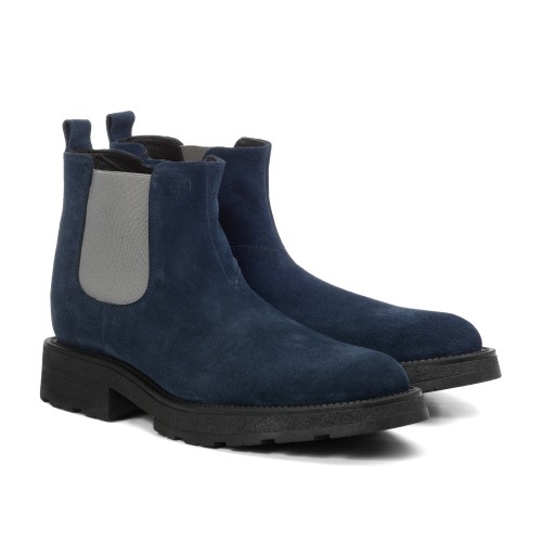 Cornwall - Elevator Chelsea Boots in Suede Leather from 2.4 to 4 inches 